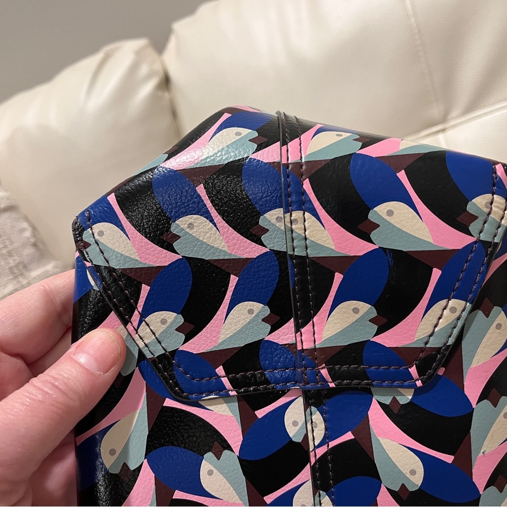 Kate Spade Multicolor Bird Pattern Reversible Tote - image 7